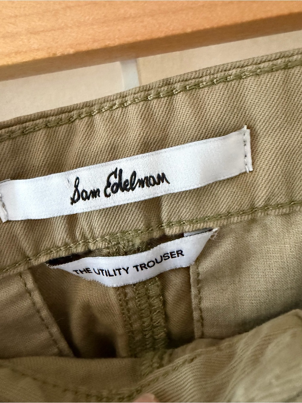 NWT Sam Edelman Khaki Olive The Utility Trouser Pant 10/30 - Picture 5 of 7